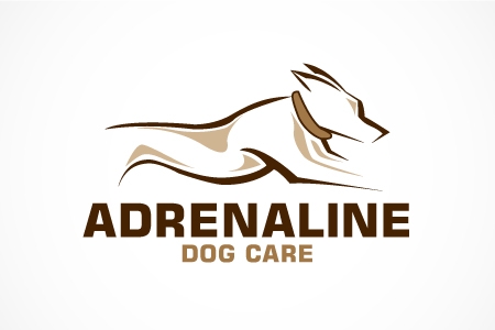 Adrenaline Dog Care Logo Design